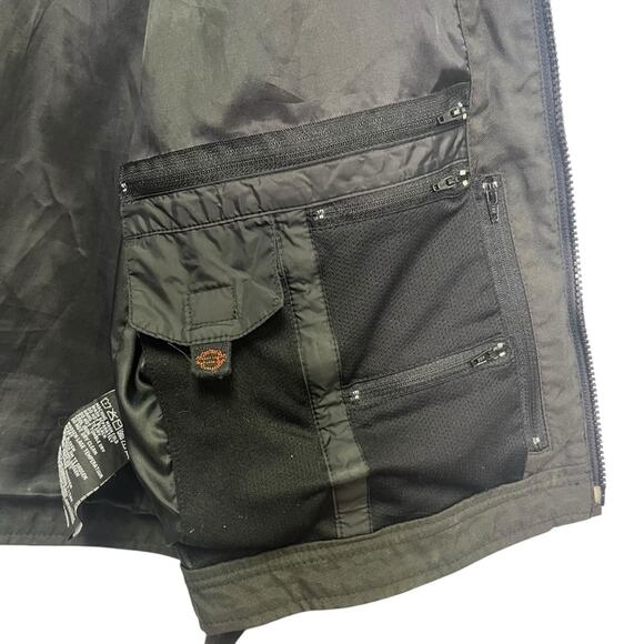 Harley Davidson 2008 Jacket Size Medium Orange Black Long Sleeve Lightweight - Picture 11 of 16